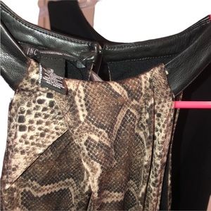 INC International Concepts size Small sleeveless brown & black snake print dress